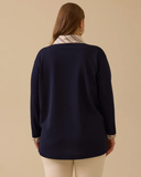 بلوزة بمقاسات كبيرة بياقة وشاح من جالا-شي