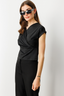 On Minimalist V Yaka Crop Bluz - Kısa Kol - Günlük