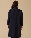 büyük beden desenli jakar kap Gala-Xi