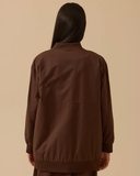 baskılı fermuar detaylı cepli ceket Scl