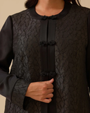 طقم جاكيت جاكار بنقوش بمقاسات كبيرة من جالا-شي