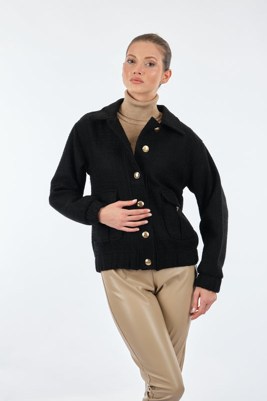 Unique Mode Oversize Yaka Kadın Ceket - Minimalist Tarz