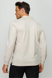 Desen Minimalist Uzun Kol Polo Yaka Erkek Sweatshirt - Rahat ve Şık