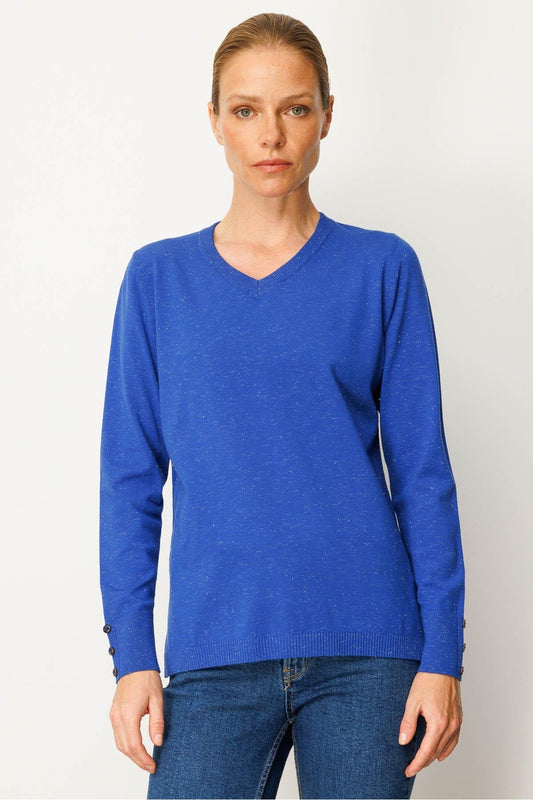 بلوزة نسائية منقوشة 25KDSN23393