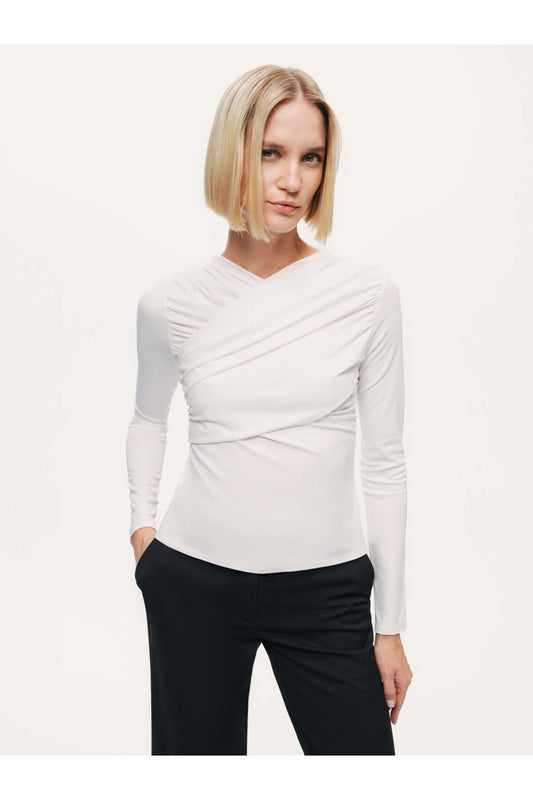Drape Detaylı Bluz Nocturne
