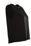 Ekol Sıfır Yaka Yaka Detaylı Kolsuz Kadın Bluz 25YEKL03346