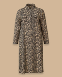 büyük beden desenli cep detaylı elbise Gala-Xi