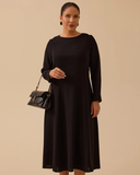 فستان ميدي أساسي بمقاسات كبيرة - غالا-شي