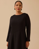 فستان ميدي أساسي بمقاسات كبيرة - غالا-شي