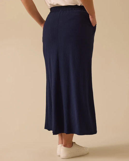 تنورة جالا-كسي متوسطة الطول بخصر عالٍ بتصميم بسيط - للاستخدام اليومي