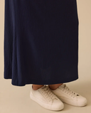 تنورة جالا-كسي متوسطة الطول بخصر عالٍ بتصميم بسيط - للاستخدام اليومي