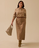 تنورة مستقيمة بجيوب بمقاسات كبيرة من غالا-شي