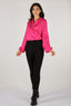 Explosion Oversize Balon Kol Saten Bluz - Minimalist & Modern