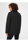 Faik Sönmez Oversize Midi Gömlek Yaka Kadın Ceket - Minimalist Tarz