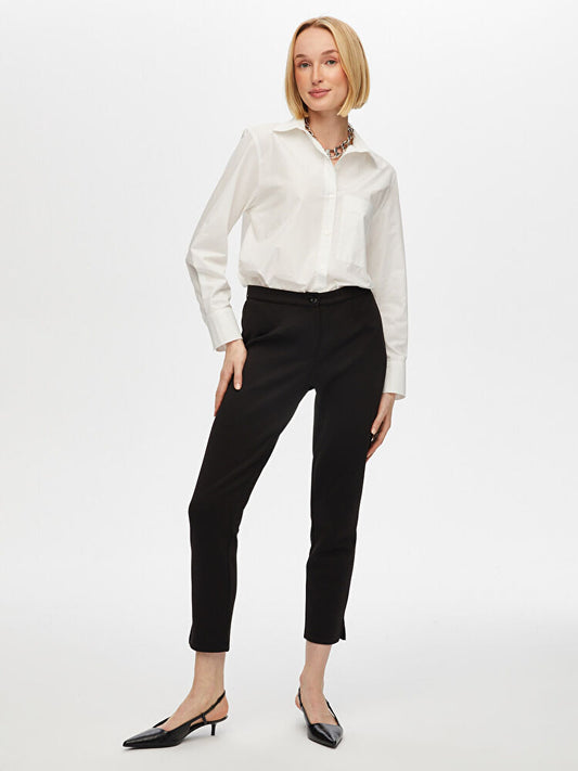 Faik Sönmez Kadın Slim Fit Örme Pantolon 25YB00053-1