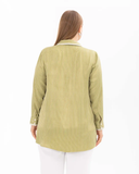 قميص طويل الأكمام مطرز بالخرز من جالا-كسي بمقاسات كبيرة