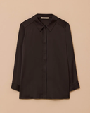 قميص ساتان بأزرار أمامية بمقاسات كبيرة من غالا-شي