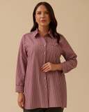 قميص مخطط بمقاسات كبيرة من جالا-شي