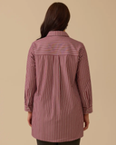 قميص مخطط بمقاسات كبيرة من جالا-شي