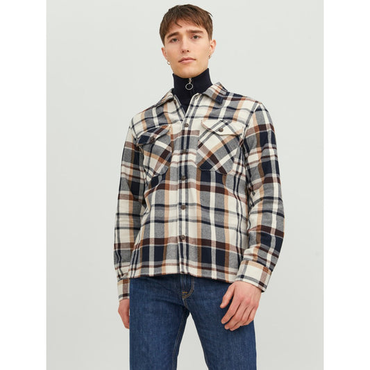 Jack&Jones Minimalist Kareli Uzun Kol Erkek Gömleği - Günlük & Şık