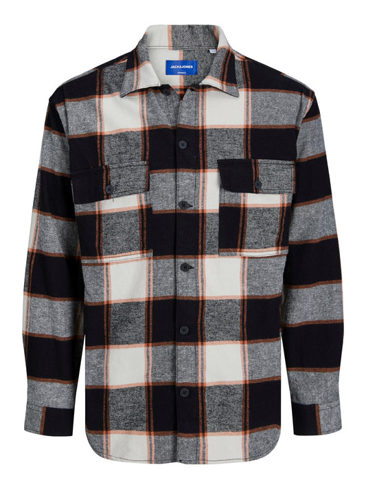 Jack&Jones Oversize Kareli Uzun Kol Gömlek - Günlük Stil