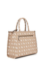 Guess Kadın Monogram Desenli Suni Deri Tote Çanta Çift Saplı Omuz Çantası