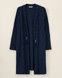 كارديجان منقوش بمقاسات كبيرة من Gala-Xi مزين بشرابة