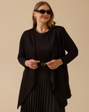 كارديجان محبوك بقصة غير متماثلة بمقاسات كبيرة من Gala-Xi