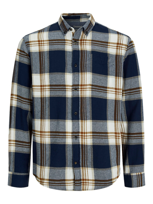 Jack&Jones Minimalist Kareli Uzun Kol Erkek Gömleği