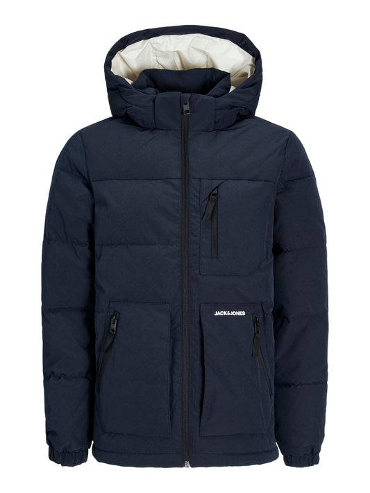 Jack&Jones Minimalist Oversize Kapüşonlu Erkek Kışlık Mont