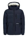 Jack&Jones Minimalist Oversize Kapüşonlu Erkek Kışlık Mont
