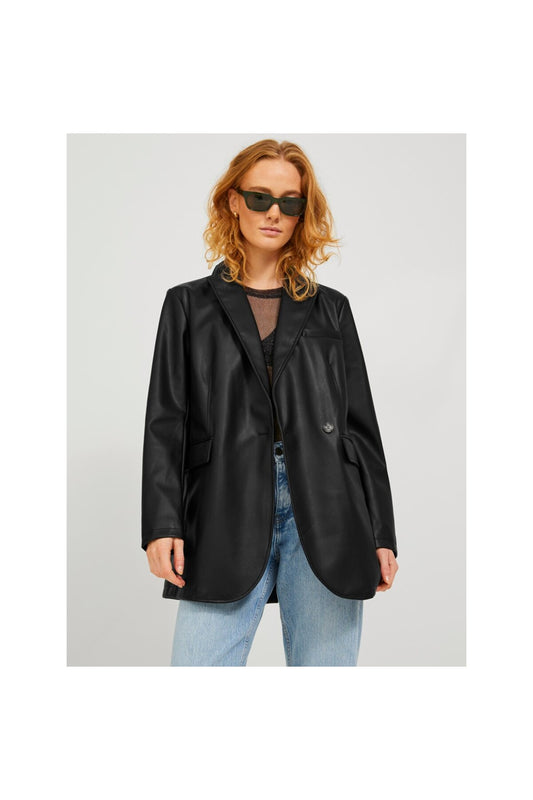 Jack&Jones JJXX Oversize Uzun Kol Deri Kadın Ceket - Minimalist Tarz