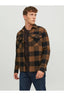 Jack&Jones Minimalist Uzun Kol Kareli Erkek Gömleği - Günlük Stil