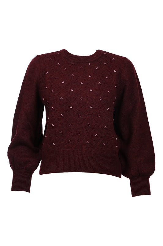 عشرة كنزات قصيرة بتصميم بسيط للنساء - أكمام واسعة، تفاصيل من اللؤلؤ - للاستخدام اليومي والمناسبات الخاصة