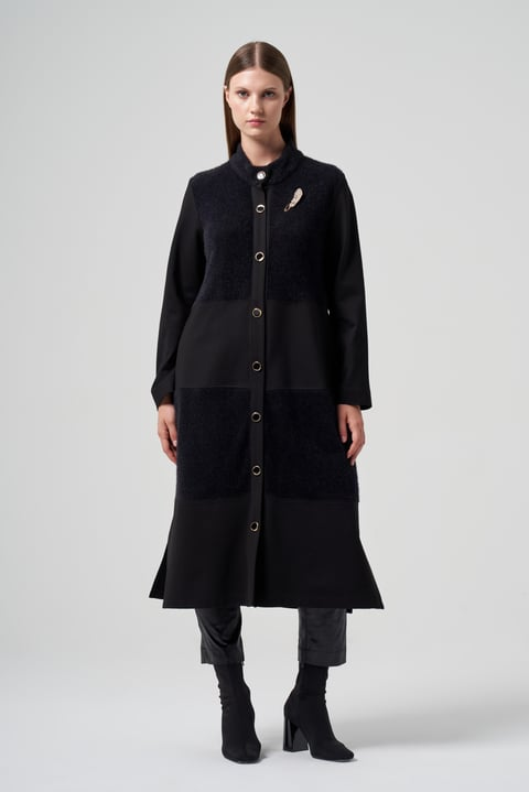 معطف نسائي بمقاسات كبيرة من موسيما 26KKAP-MUS0012