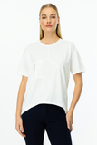 On Kadın Oversize Bluz - Minimalist Tasarım - Kısa Kol - Günlük