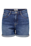Only Yüksek Bel Mini Denim Şort - Minimalist Günlük Stil - Hızlı Kargo