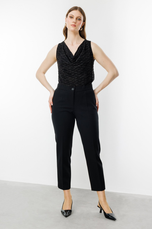 بنطلون نسائي من إيكول بي بي بتصميم بسيط - طول 7/8 - أنيق ومريح