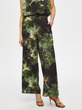 Kadın Jungle Desen Wide Leg Fit Viskon Pantolon Faik Sönmez