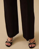 büyük beden parlak dokulu geniş paça pantolon Gala-Xi