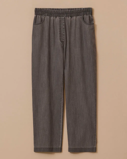 بنطلون جينز بمقاسات كبيرة بخصر مطاطي وجيوب من Gala-Xi