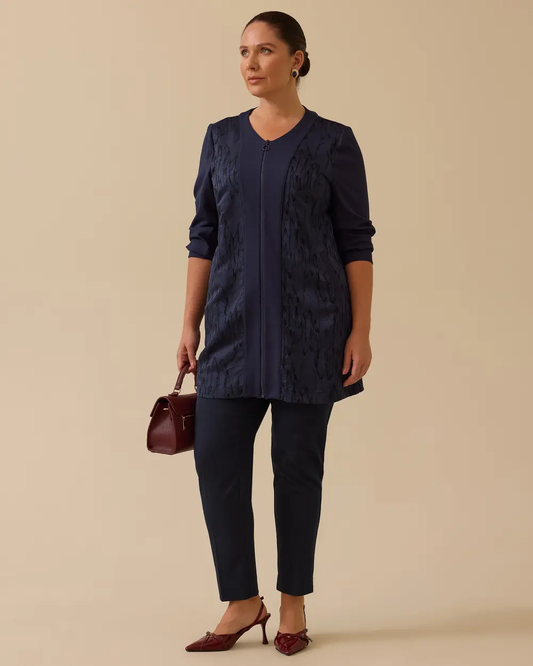 بنطلون كلاسيكي بمقاسات كبيرة يصل إلى الكاحل من جالا-إكسي