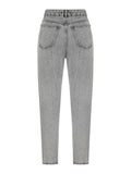 Nocturne Minimalist Taş Detaylı Midi Mom Jean Kadın Pantolon