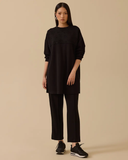 بنطلون مزين بنقوش برباط أمامي