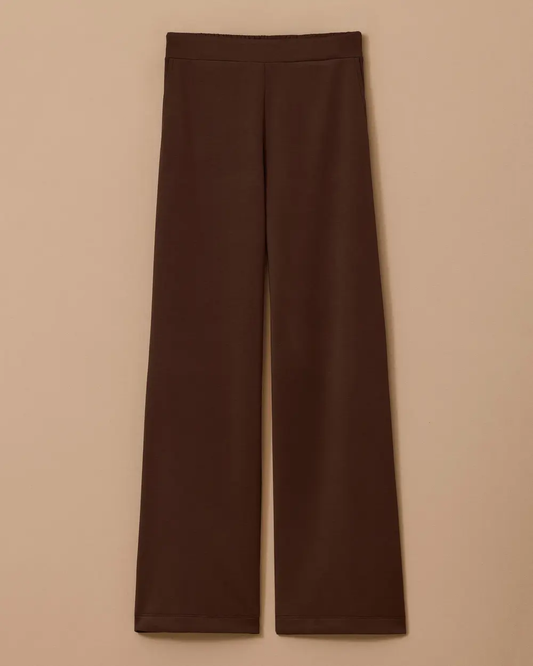 بنطال واسع الساقين، طويل، مزود بجيوب