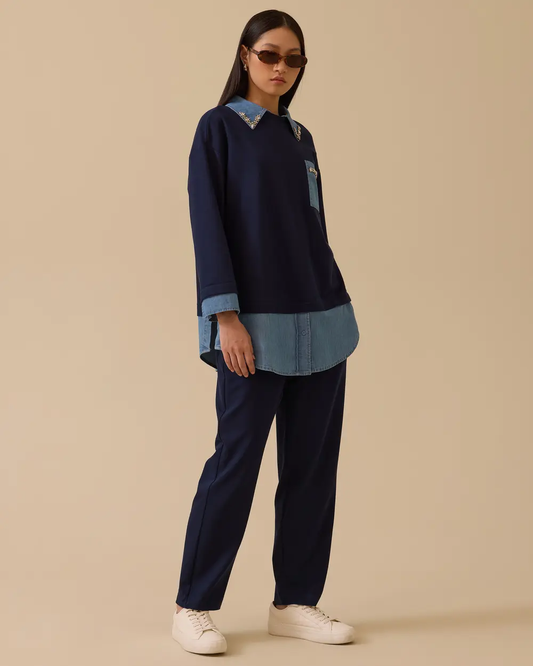 elastik bel cepli pantolon Scl