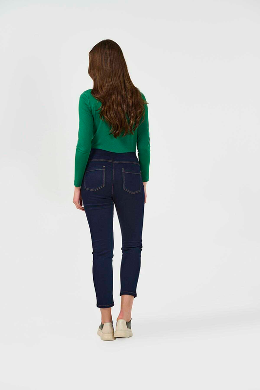 Tolga Saraçoğlu Minimalist Midi Jean Pantolon - Yüksek Bel Esnek