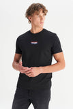 Regular Fit Normal Kesim Siyah Minimal Logo Tişört T-Shirt Wrangler