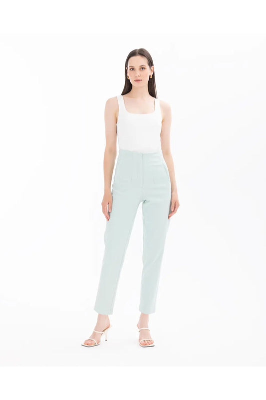 Seçil Minimalist Yüksek Bel Midi Kadın Pantolon - Günlük Şıklık