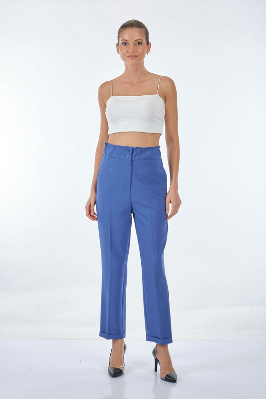 Seçil Yüksek Bel Midi Pantolon - Oversize, Minimalist, Günlük & İş